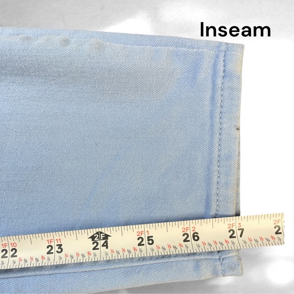 Talbots High-Waist Jegging Ankle Pants Light Blue Size 12 Womens Slim Denim - Picture 5 of 9